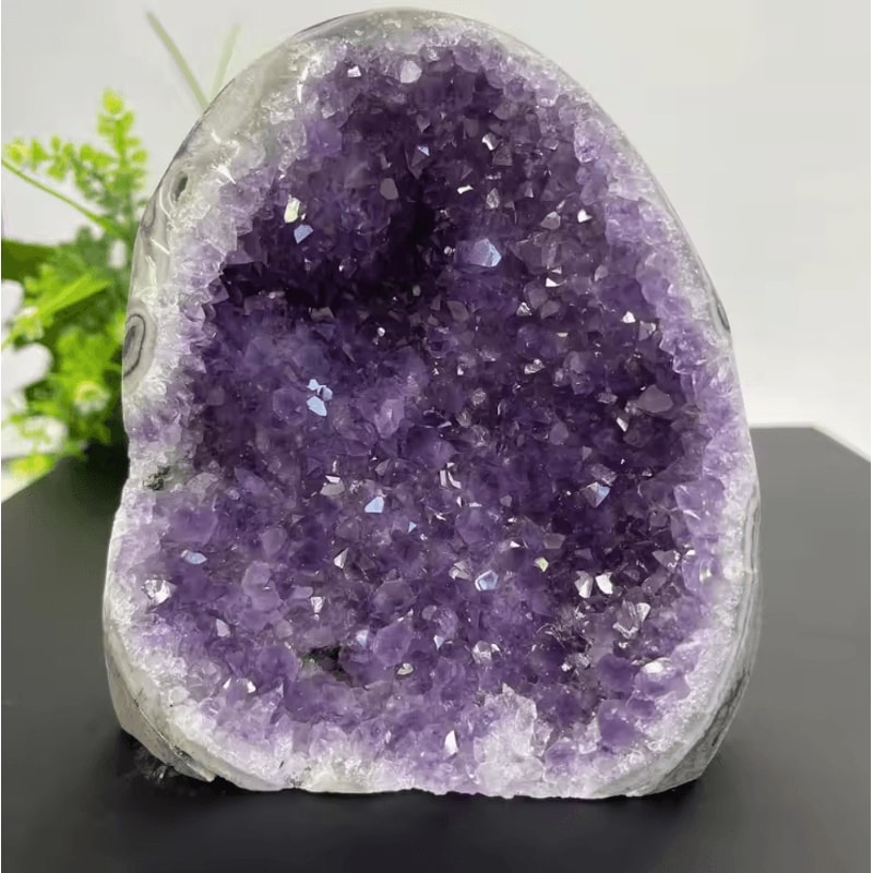 Natural Uruguay Amethyst Crystal Cluster Raw Geode Stone For Healing Home Decor 1