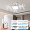 Modern LED Ceiling Fan With Light Remote Control 3Speed Silent Cooling Fan 0