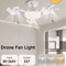 Modern LED Ceiling Fan With Light Remote Control 3Speed Silent Cooling Fan 2
