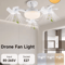 Modern LED Ceiling Fan With Light Remote Control 3Speed Silent Cooling Fan 2