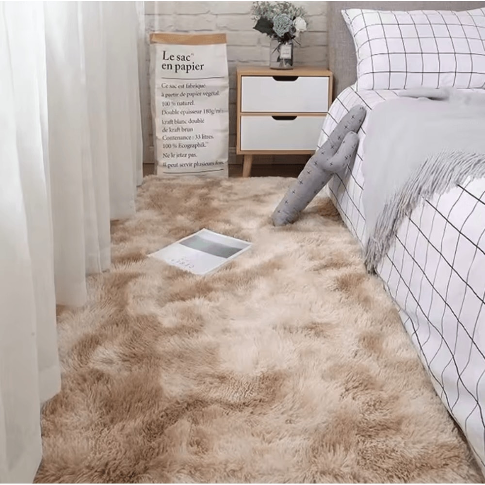Ultra Soft TieDye Fluffy Shag Area Rug NonSlip Plush Carpet For Bedroom Living Room 5
