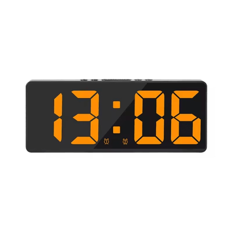 Smart Voice Control LED Digital Alarm Clock Temperature Display Snooze Night Mode 6