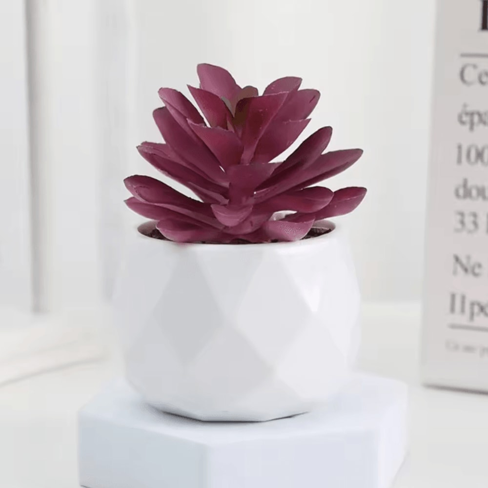 Add A Refreshing Touch Of Greenery To Your Space With This Charming Artificial Succulent Bonsai Des 10