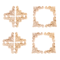 16PCS Wood Carved Applique Set Decorative Corner Decals For Furniture Wall Design 3