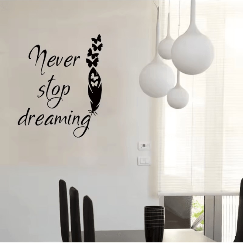 Inspirational Wall Quote Sticker Decal Waterproof Peel Stick Phrase Decor For Home 1
