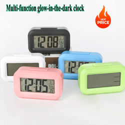 led digital alarm clock with backlight – snooze calendar desktop clock for home & office