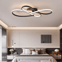 modern led ceiling light black minimalist flush mount chandelier