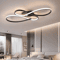 Modern LED Ceiling Light Black Minimalist Flush Mount Chandelier 1