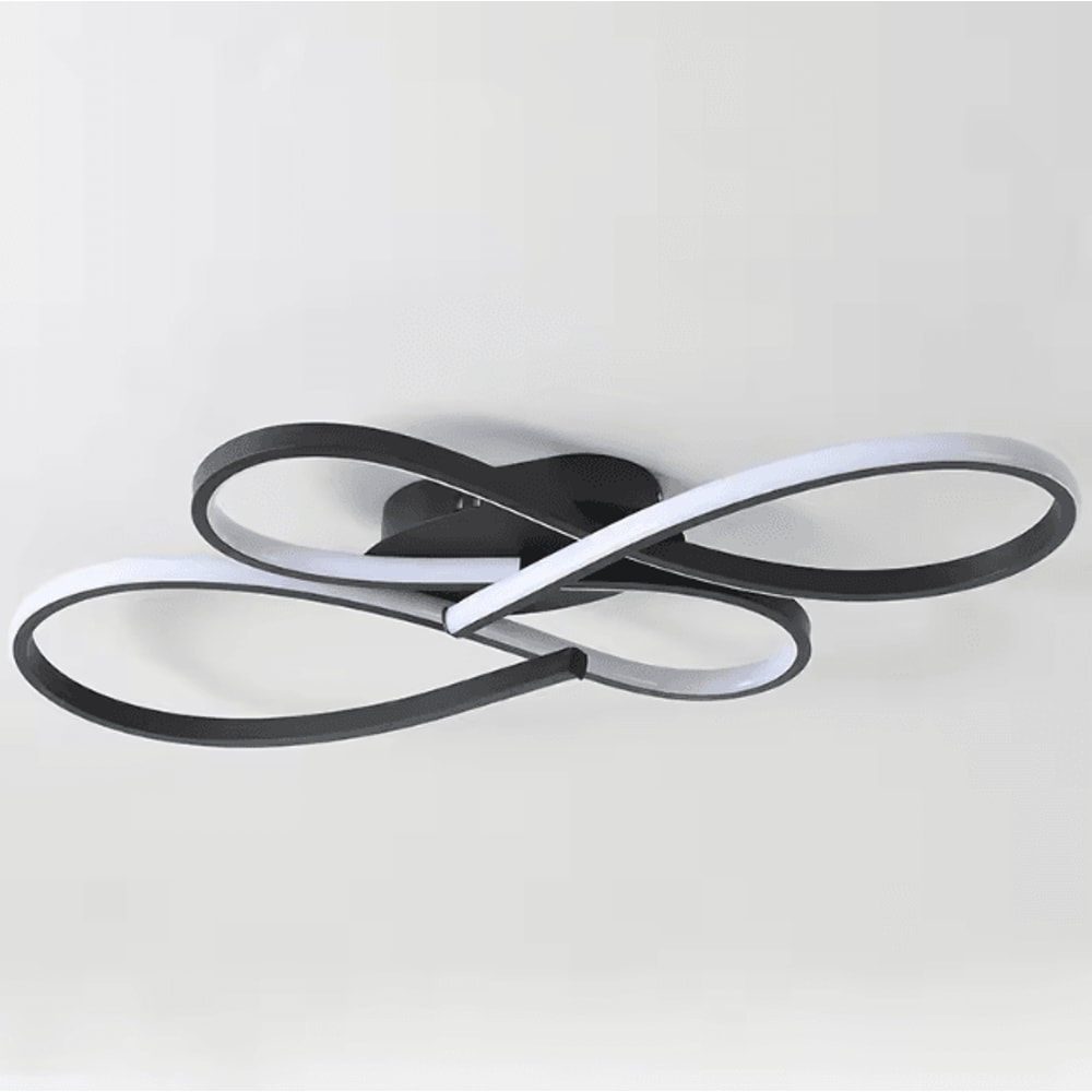 Modern LED Ceiling Light Black Minimalist Flush Mount Chandelier 2