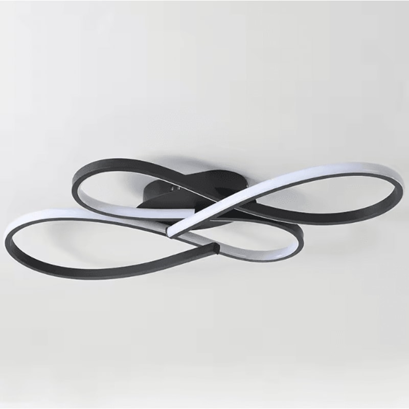 Modern LED Ceiling Light Black Minimalist Flush Mount Chandelier 2