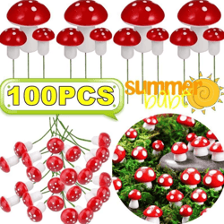 mini artificial mushroom set foam fairy garden decor for diy terrariums & crafts