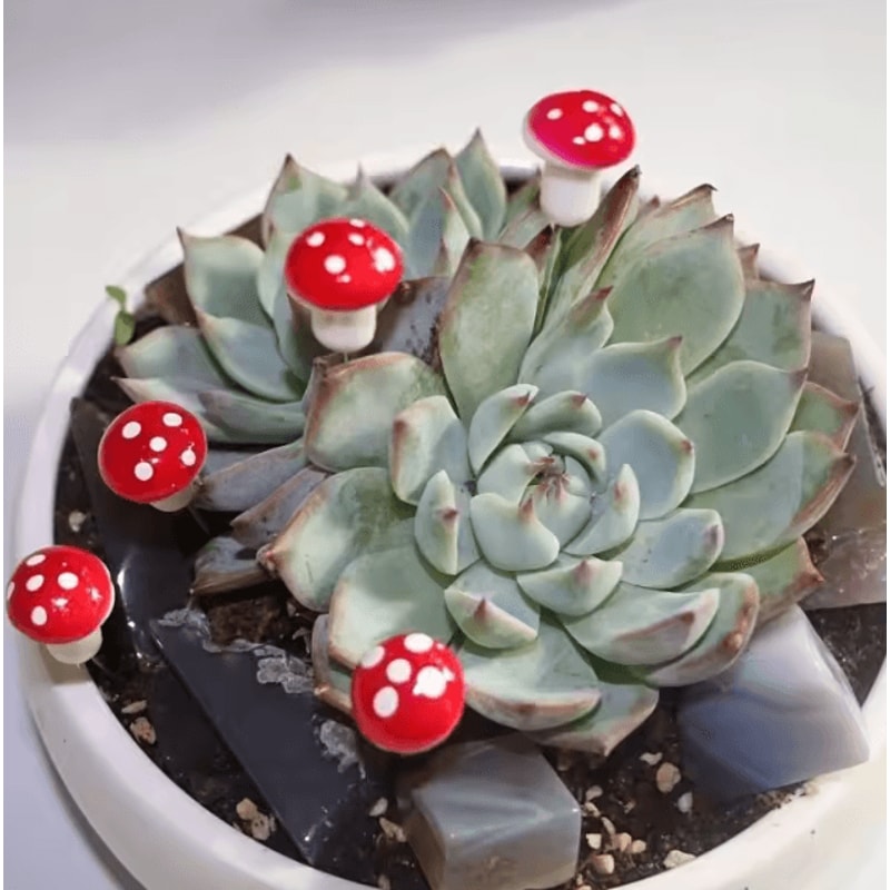 Mini Artificial Mushroom Set Foam Fairy Garden Decor For DIY Terrariums Crafts 3