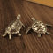 Vintage Copper Feng Shui Turtle Statue Mini Brass Tortoise Desk Ornament 0
