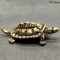 Vintage Copper Feng Shui Turtle Statue Mini Brass Tortoise Desk Ornament 2
