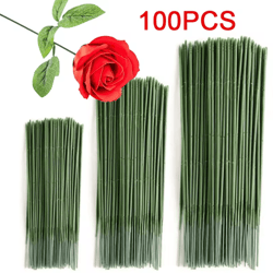 artificial flower stems plastic rod set for diy wedding decor & floral crafts