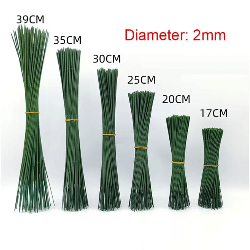 Artificial Flower Stems Plastic Rod Set For DIY Wedding Decor Floral Crafts 1