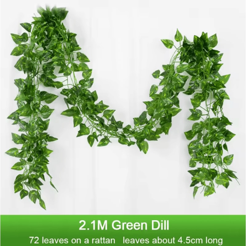 21M Artificial Ivy Garland Realistic Hanging Vine Greenery For Wall Event Decor 2
