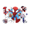 Cute Spiderman Wall Stickers Removable Superhero PVC Decals For Kids Room Decor 2