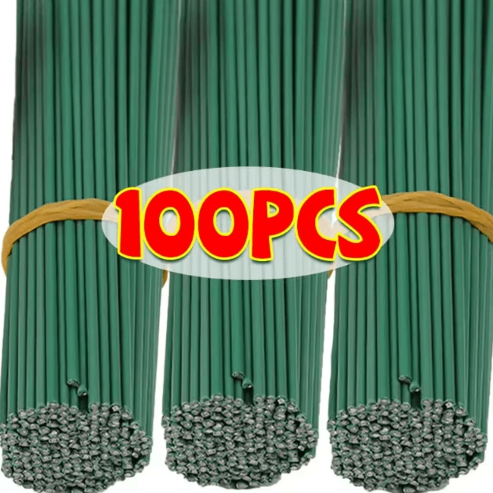 Artificial Flower Stems Bendable Iron Wire Set With Floral Tape For DIY Crafts Wedding Decor 0