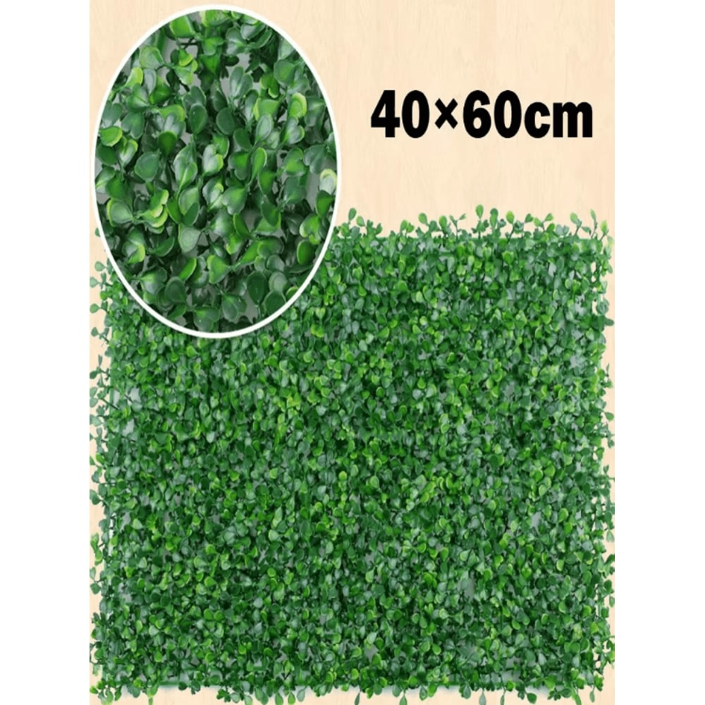 40x60cm Artificial Plant Wall Panels Lush Green Hedge Mat For Indoor Outdoor Decor 4