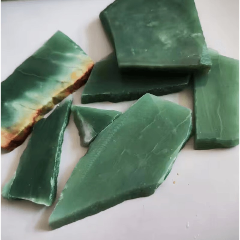 Natural Jadeite Raw Stone Green Jade Mineral Specimen For Collection Decor 4