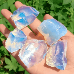 natural opal rough stone set raw crystal quartz mineral for healing & decor