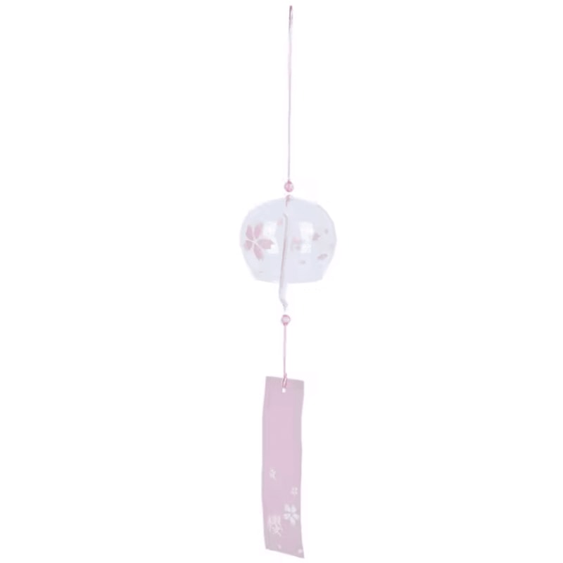 Sakura Japanese Glass Wind Chime Traditional Furin Bell Hanging Decor 2
