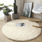 Fluffy Round Plush Carpet Soft White NonSlip Area Rug For Bedroom Living Room 5