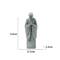 White Zen Monk Figurine Tranquil Feng Shui Mini Statue For Garden Desktop Decor 2