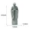 White Zen Monk Figurine Tranquil Feng Shui Mini Statue For Garden Desktop Decor 3