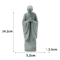 White Zen Monk Figurine Tranquil Feng Shui Mini Statue For Garden Desktop Decor 3