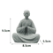 White Zen Monk Figurine Tranquil Feng Shui Mini Statue For Garden Desktop Decor 4