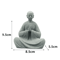White Zen Monk Figurine Tranquil Feng Shui Mini Statue For Garden Desktop Decor 4