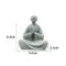 White Zen Monk Figurine Tranquil Feng Shui Mini Statue For Garden Desktop Decor 5