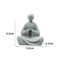 White Zen Monk Figurine Tranquil Feng Shui Mini Statue For Garden Desktop Decor 5