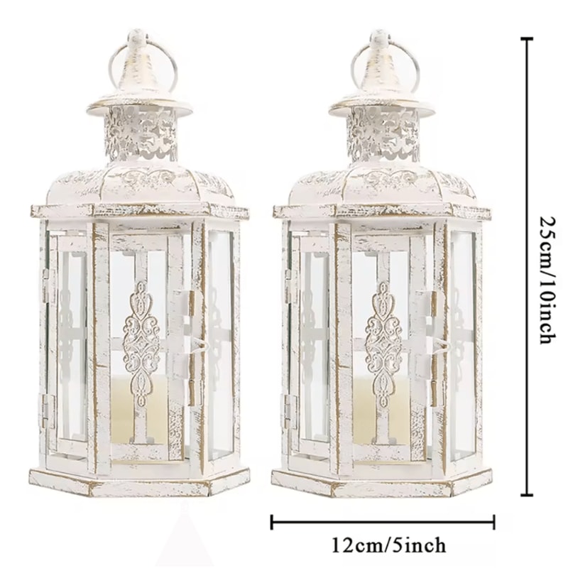 Vintage Metal Lantern Candle Holder Hanging Decorative Lantern For Home Events 4