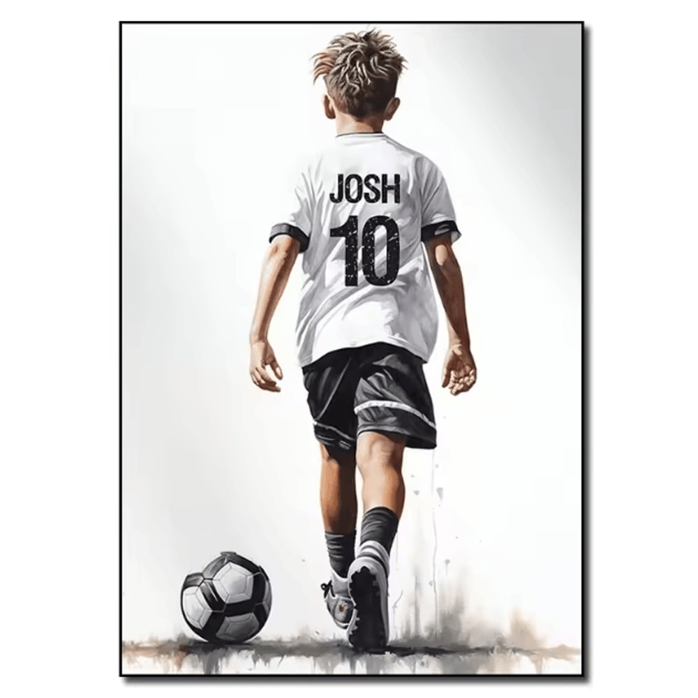 Personalized Football Player Poster Custom Sports Wall Art For Bedroom Gifts 3