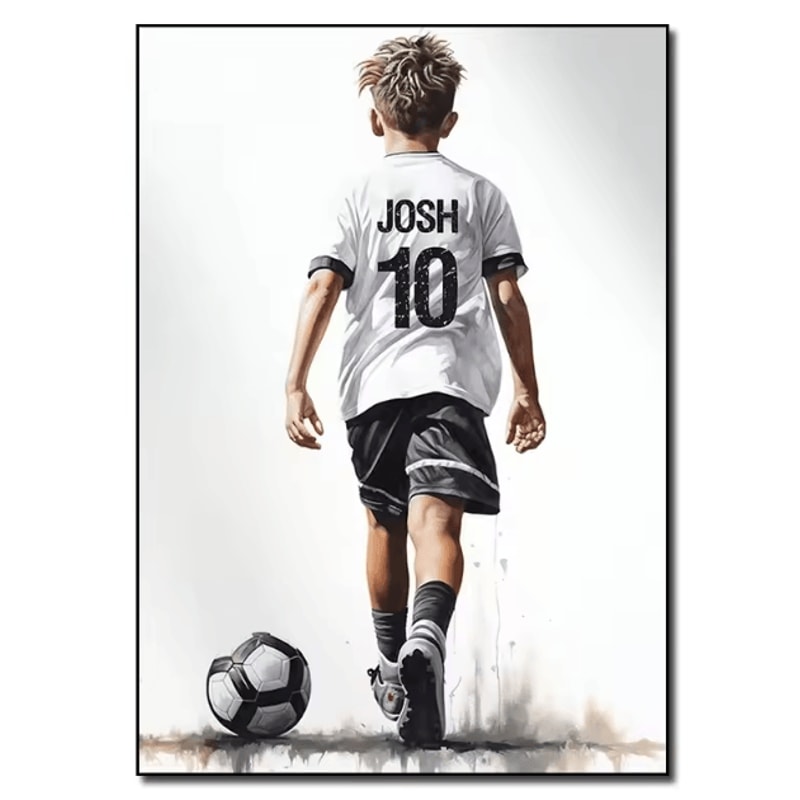 Personalized Football Player Poster Custom Sports Wall Art For Bedroom Gifts 3