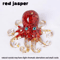 Natural Crystal Gravel Octopus Statue Resin Reiki Healing Decor For Home Desk 6
