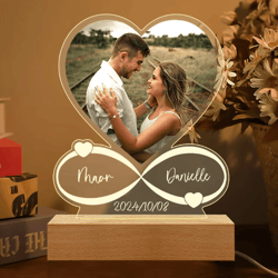 personalized acrylic photo love frame custom couple plaque for anniversary & valentines gift