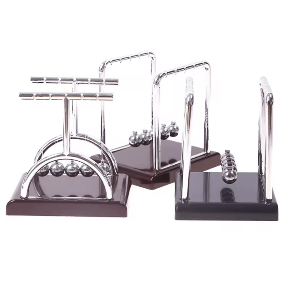 Newtons Cradle Desk Toy Kinetic Energy Pendulum Stress Relief Office Decor 0