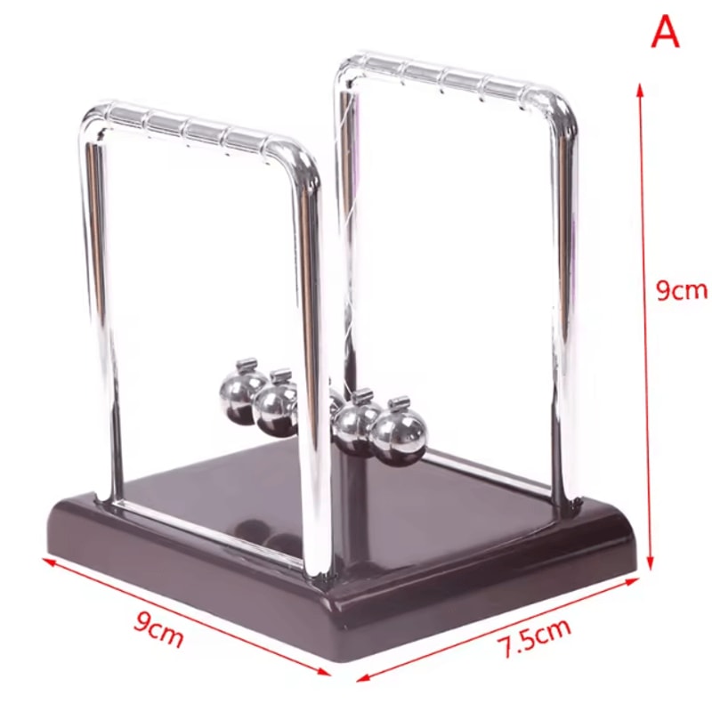 Newtons Cradle Desk Toy Kinetic Energy Pendulum Stress Relief Office Decor 3