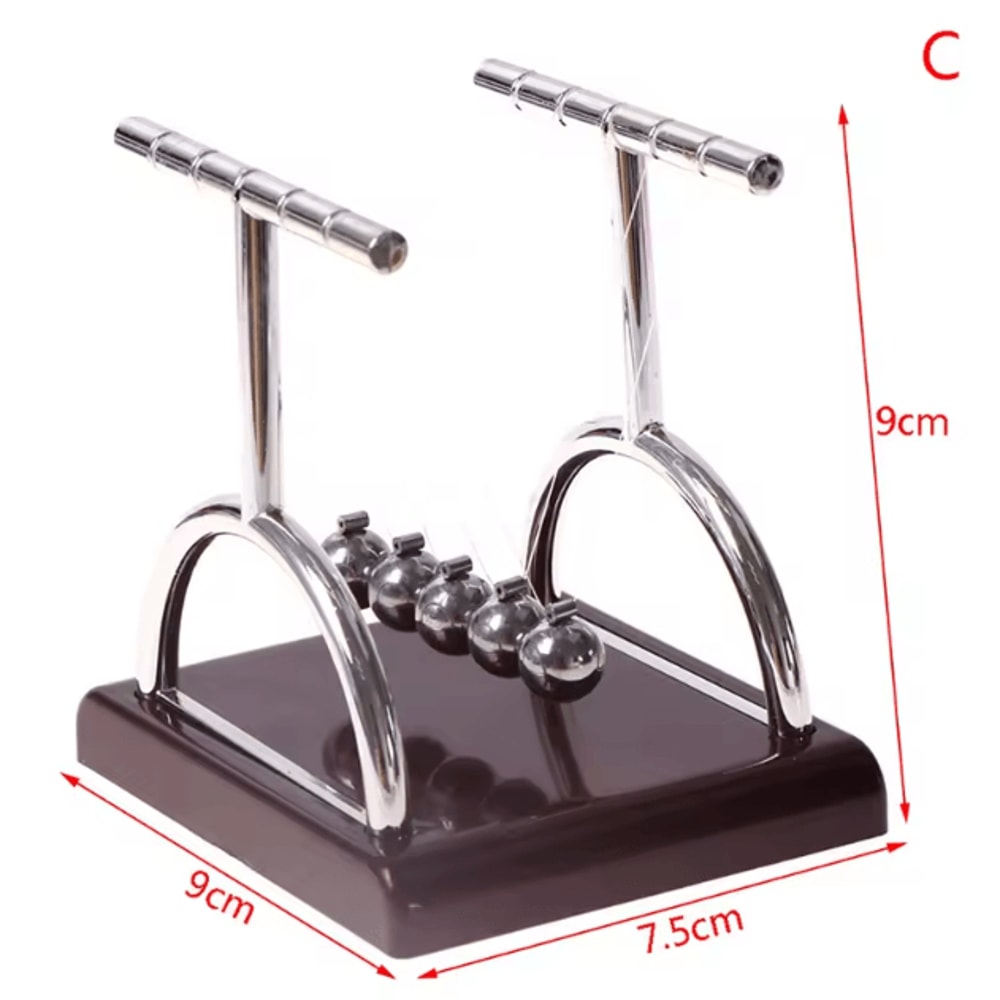 Newtons Cradle Desk Toy Kinetic Energy Pendulum Stress Relief Office Decor 4