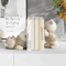 Cute Bear Bookend Decor Cream Resin Figurine For Stylish Home Shelf Display 1