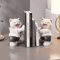 Cute Bear Bookend Decor Cream Resin Figurine For Stylish Home Shelf Display 5