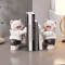 Cute Bear Bookend Decor Cream Resin Figurine For Stylish Home Shelf Display 5