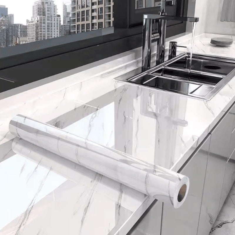 Marble Peel And Stick Wallpaper Waterproof Self Adhesive Contact Paper For Kitchen Bathroom 0