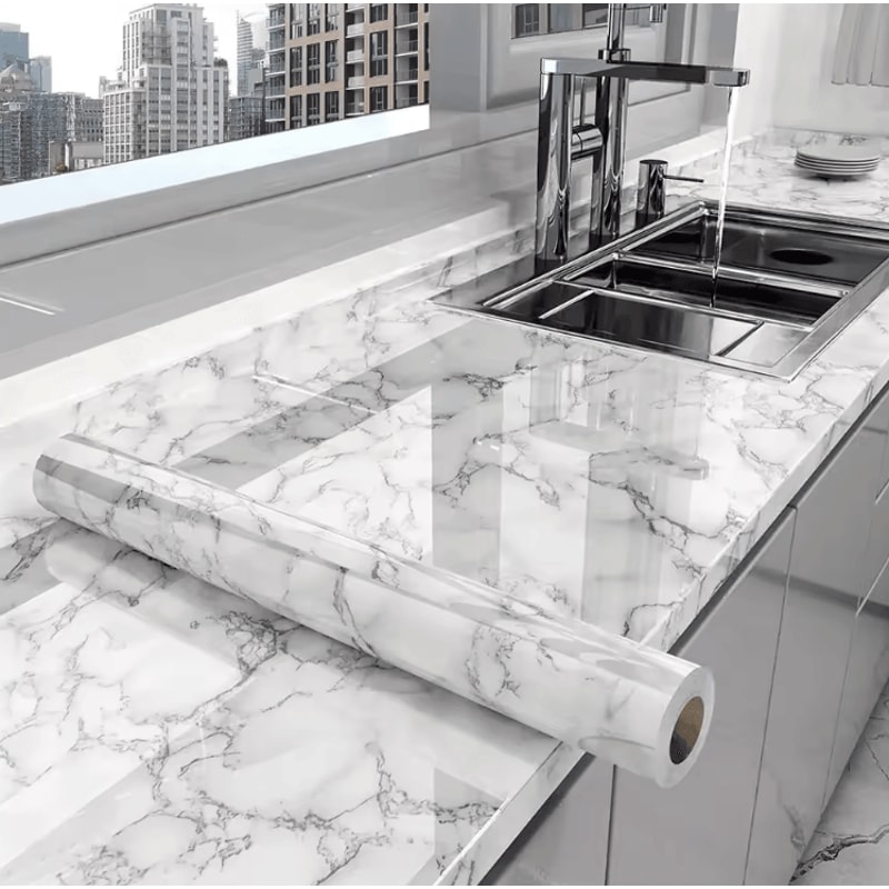 Marble Peel And Stick Wallpaper Waterproof Self Adhesive Contact Paper For Kitchen Bathroom 6