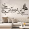 Live Laugh Love Butterfly Wall Sticker Inspirational Quote Vinyl Decor For Living Room 1