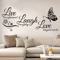 Live Laugh Love Butterfly Wall Sticker Inspirational Quote Vinyl Decor For Living Room 1